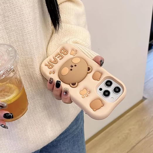 Cute Teddy Bear Soft Silicone Case