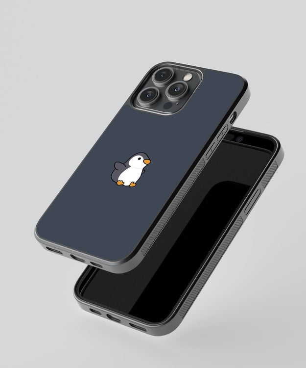Cute Penguin Glass Case