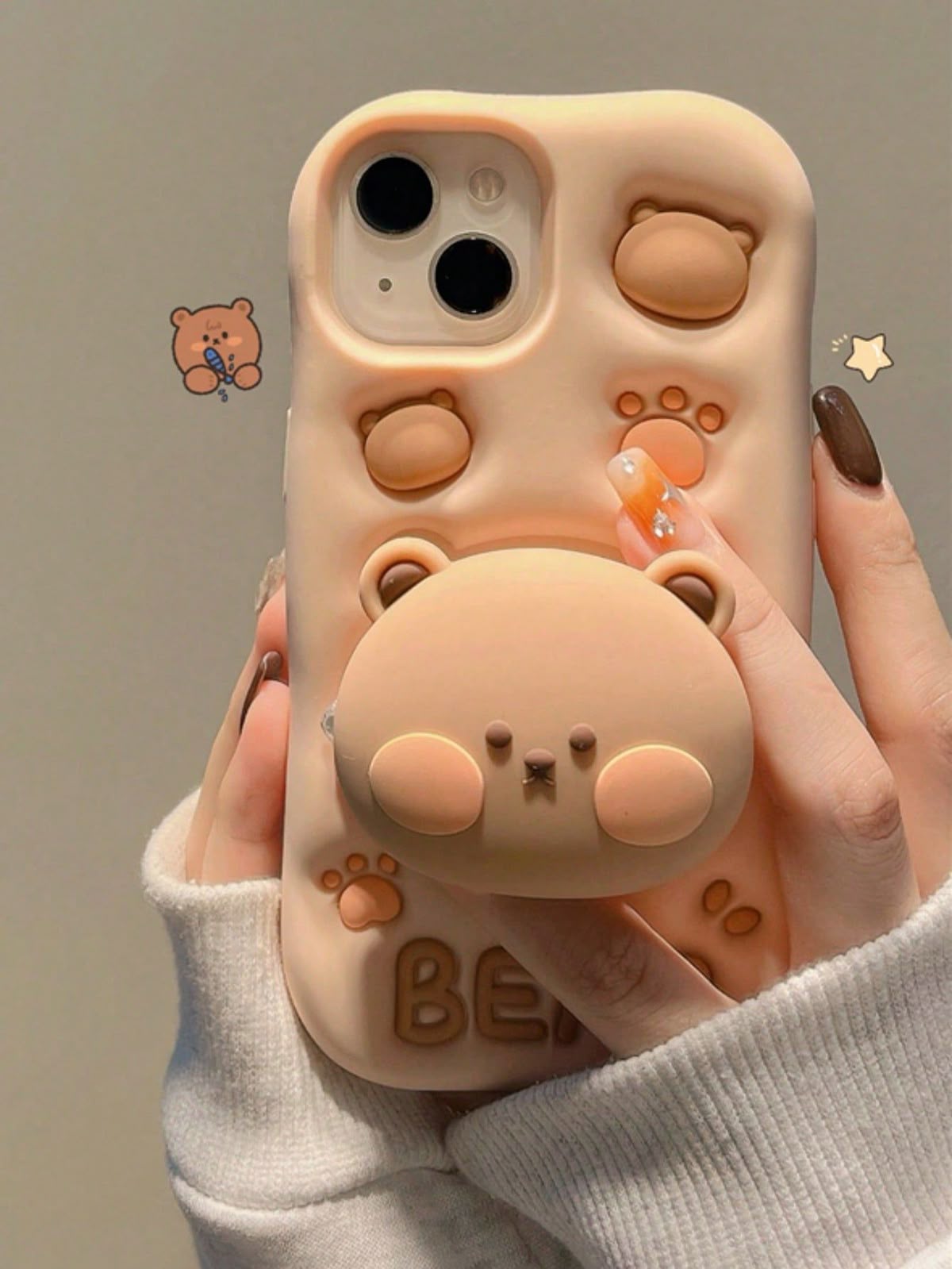 Cute Teddy Bear Soft Silicone Case