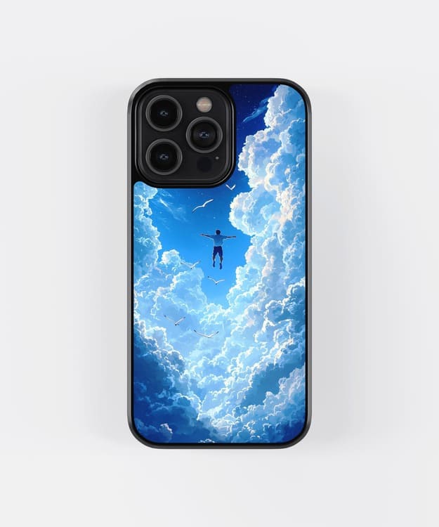 Free Man Falling Glass Case