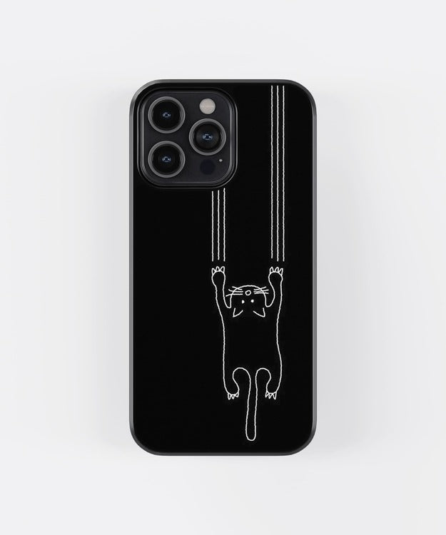 Cat Falling Glass Case