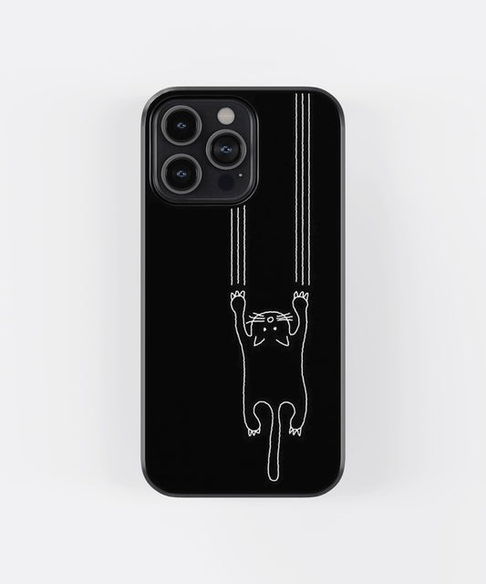 Cat Falling Glass Case