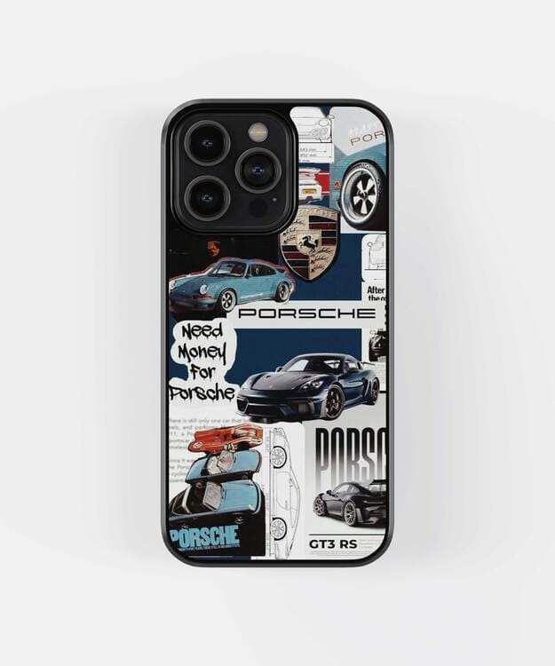 Porsche Classic Poster Glass Case