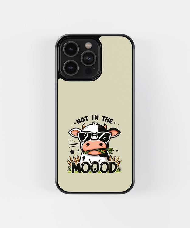 Mood Cow Cute Glass Case