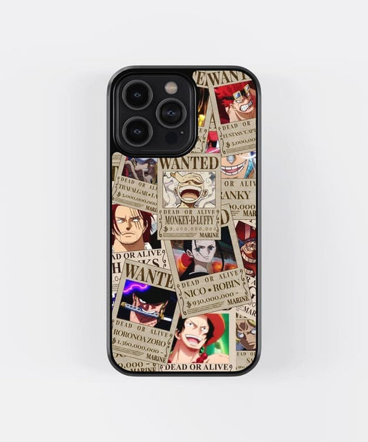 Wanted Anime Poster Glass Case