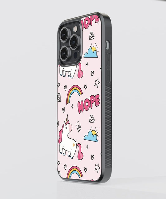 Unicorn Hope Glass Case