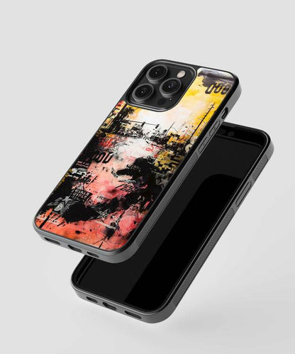 Abstract Splash Art Glass Case