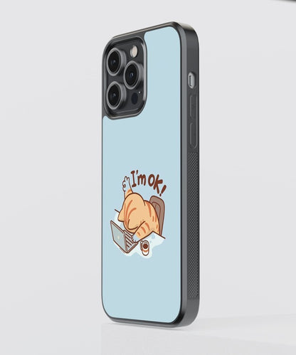 I'm Ok Cat Glass Case