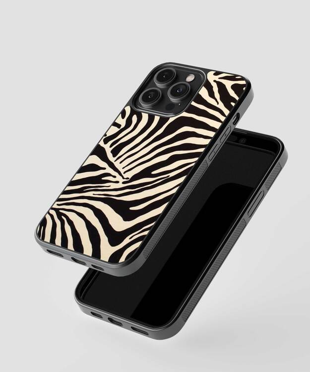 Zebra Stripes Glass Case