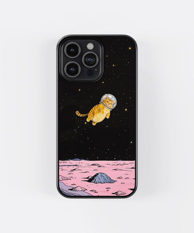 Space Cat Glass Case
