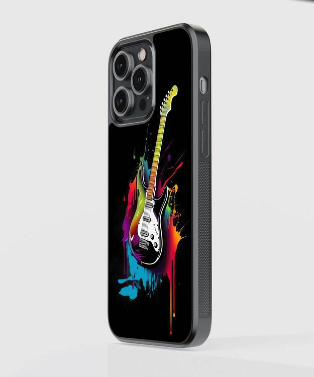 Guitar Art Glass Case