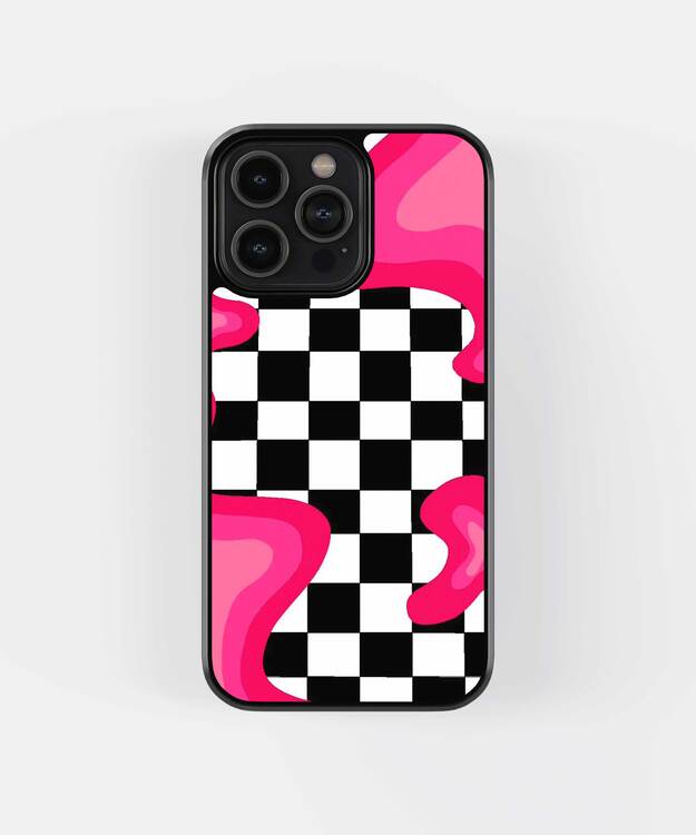 Slime Check Pattern Glass Case