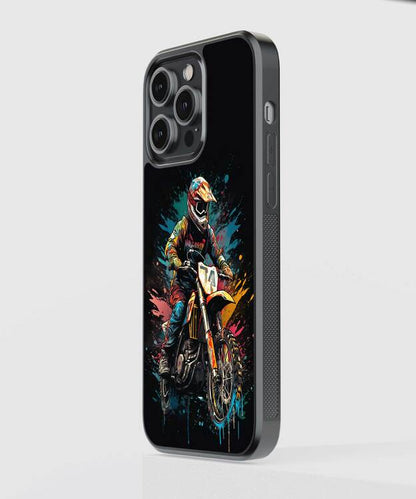 Biker Art Glass Case