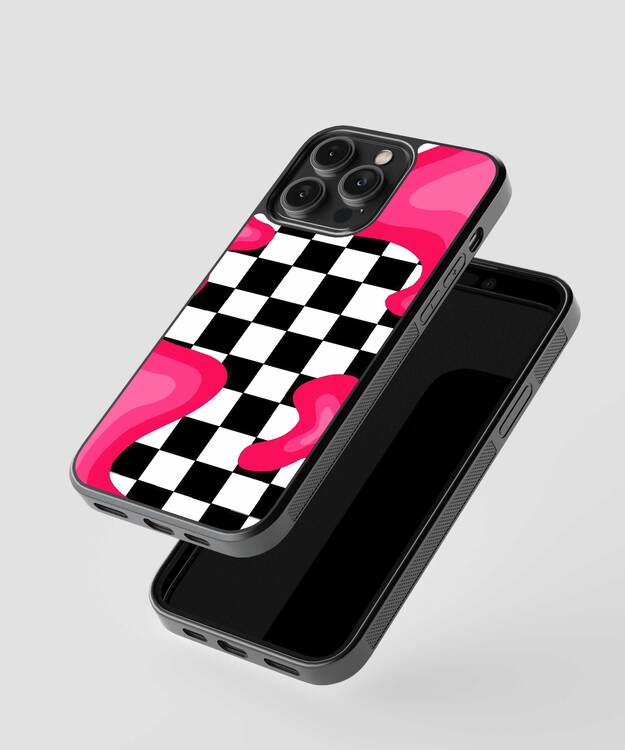 Slime Check Pattern Glass Case