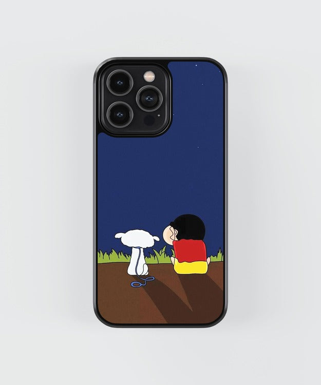 Shinchan Shiro Glass Case