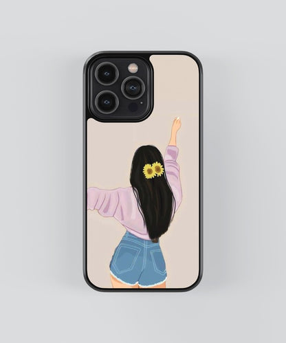 Lavender Girl Aesthetics Glass Case
