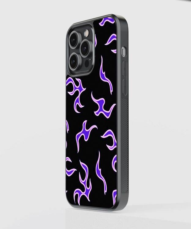 Purple Fire Glass Case