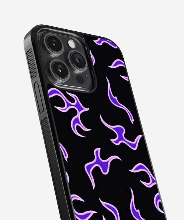 Purple Fire Glass Case