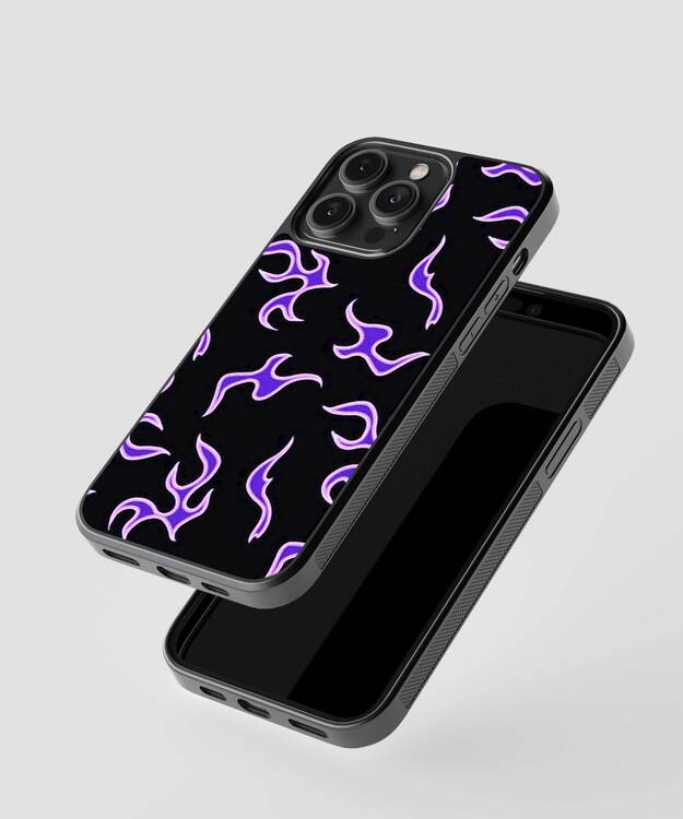 Purple Fire Glass Case
