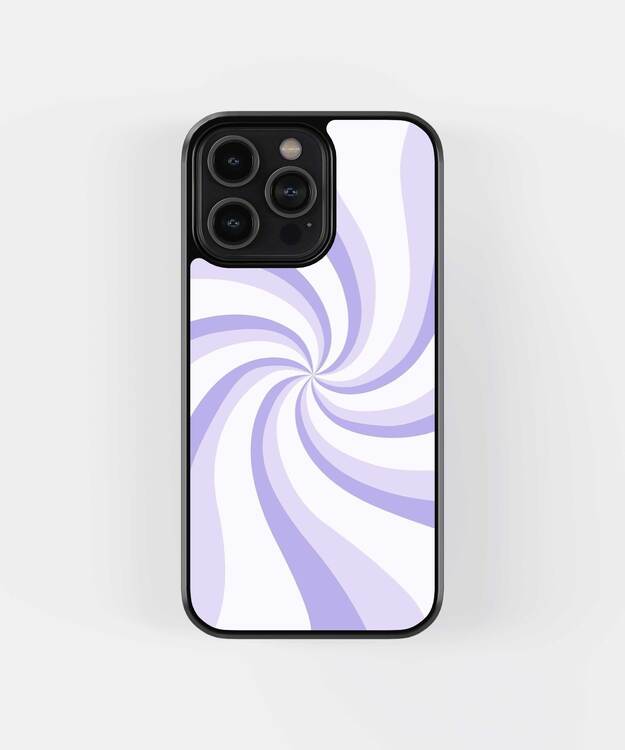 Lavender Spiral Glass Case