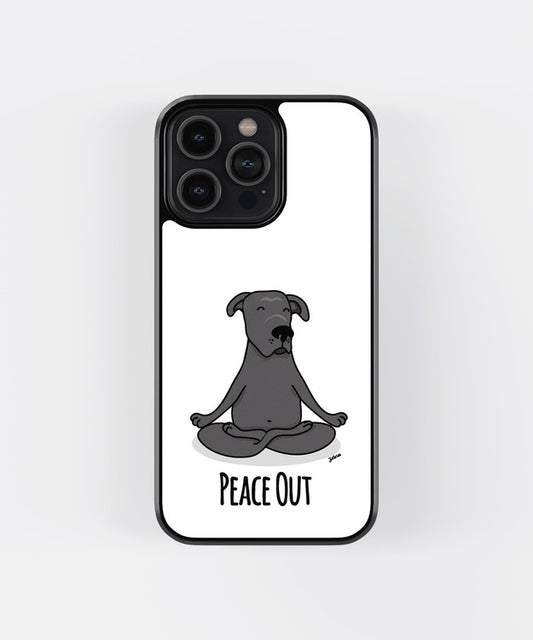 Peace Out Dog Glass Case