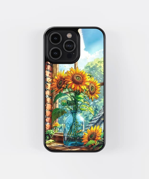 Sunflower Glass Case