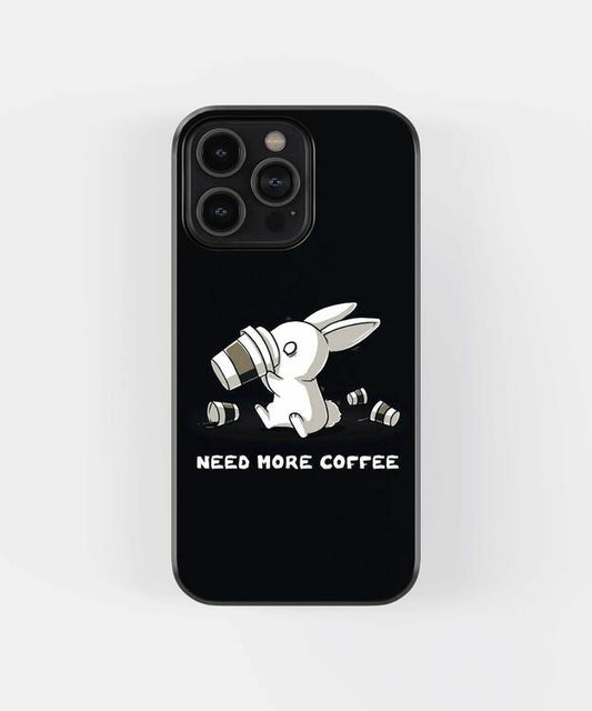 Need More Coffee Glass Case
