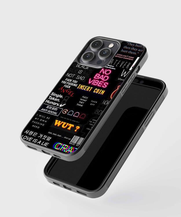 No Bad Vibes Glass Case
