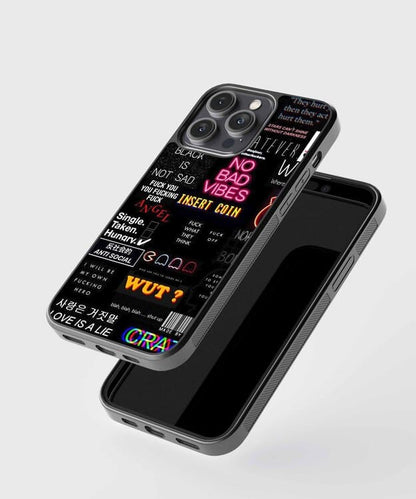 No Bad Vibes Glass Case