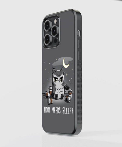 Hoo Needs Sleep Glass Case