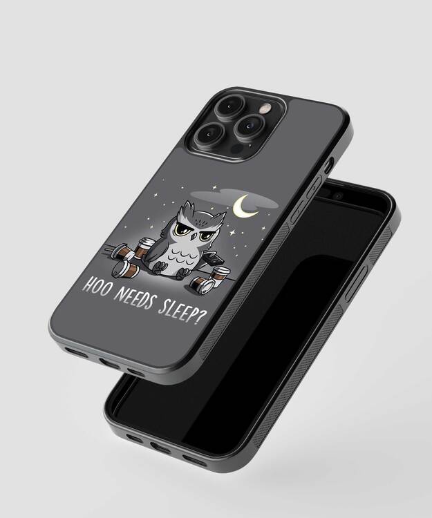 Hoo Needs Sleep Glass Case