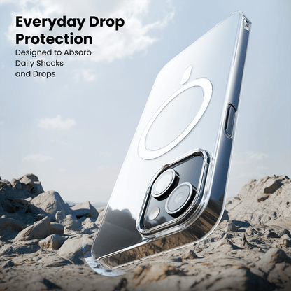 Anti-Yellow MagSafe Clear Case + 360° MagPro Magnetic Phone Holder