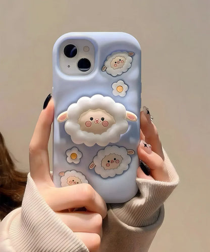 Cute Fluffy Sheep Soft Silicone Case