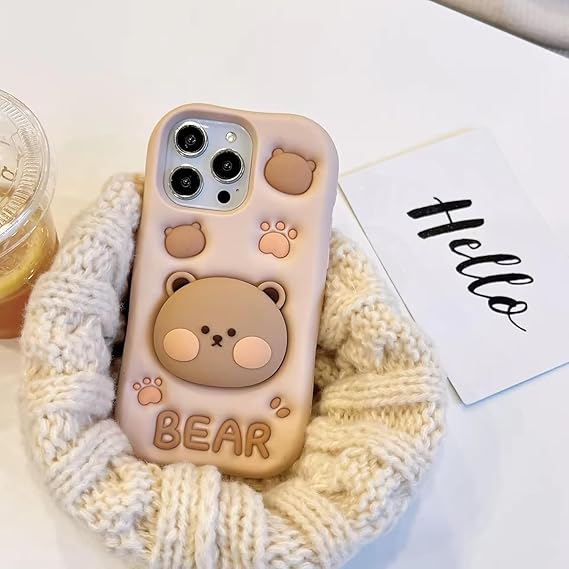 Cute Teddy Bear Soft Silicone Case