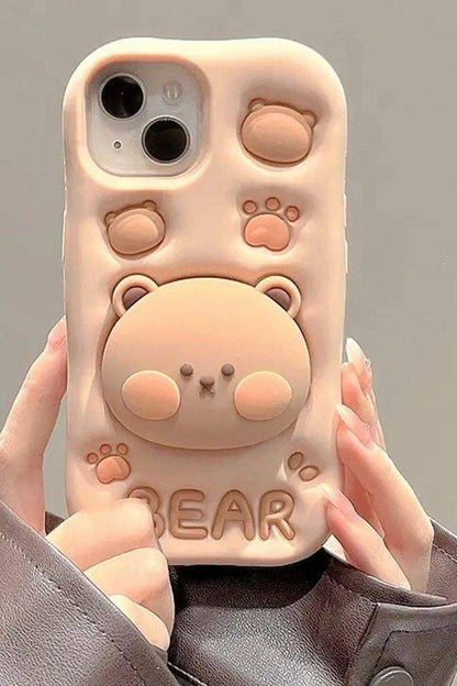 Cute Teddy Bear Soft Silicone Case