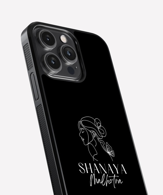 Stylish Custom Name Glass Case
