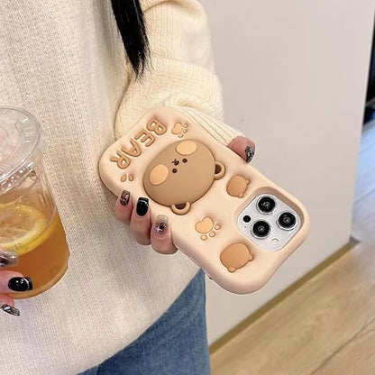 Cute Teddy Bear Soft Silicone Case