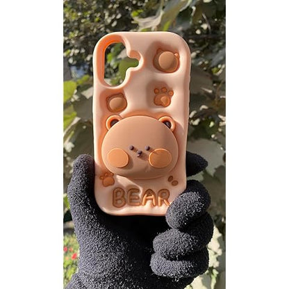 Cute Teddy Bear Soft Silicone Case