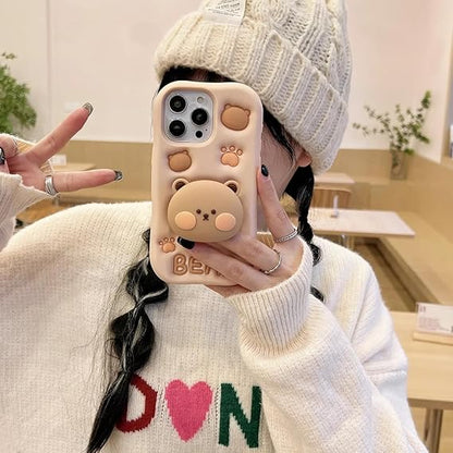 Cute Teddy Bear Soft Silicone Case