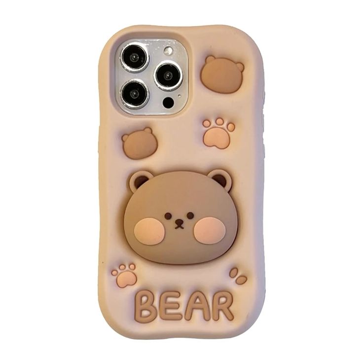 Cute Teddy Bear Soft Silicone Case