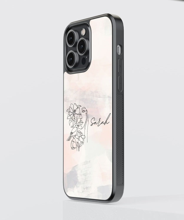 Beautiful Name Custom Illustration Glass Case