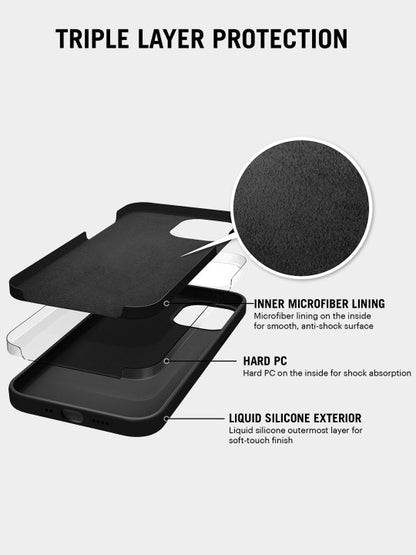 Solid Black Silicone Case