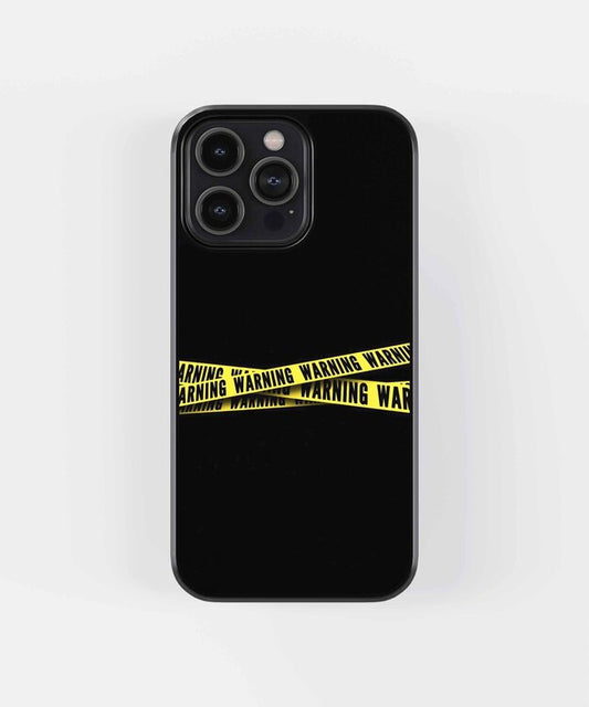 Warning Yellow Glass Case