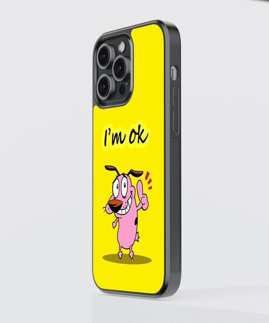 I'm Ok Dog Glass Case