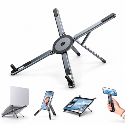 4-in-1 MagSafe Stand – Laptop Riser, Phone, Tablet & Selfie Stick