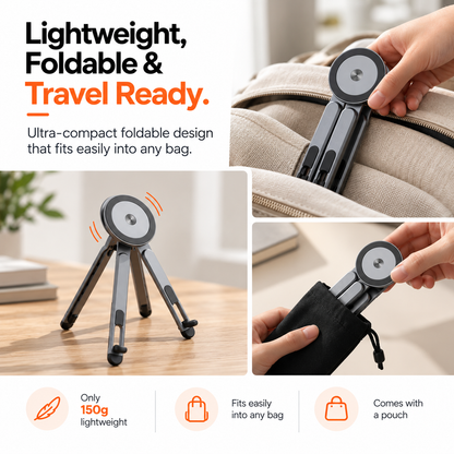 4-in-1 MagSafe Stand – Laptop Riser, Phone, Tablet & Selfie Stick