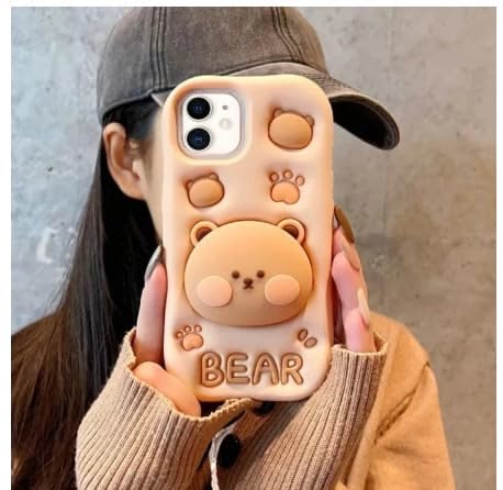 Cute Teddy Bear Soft Silicone Case