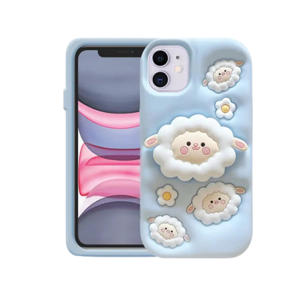 Cute Fluffy Sheep Soft Silicone Case