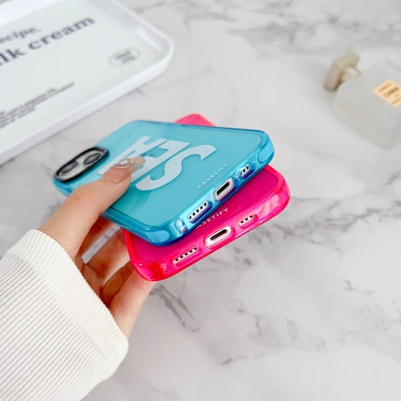 Neon Blue Sea Silicon Case