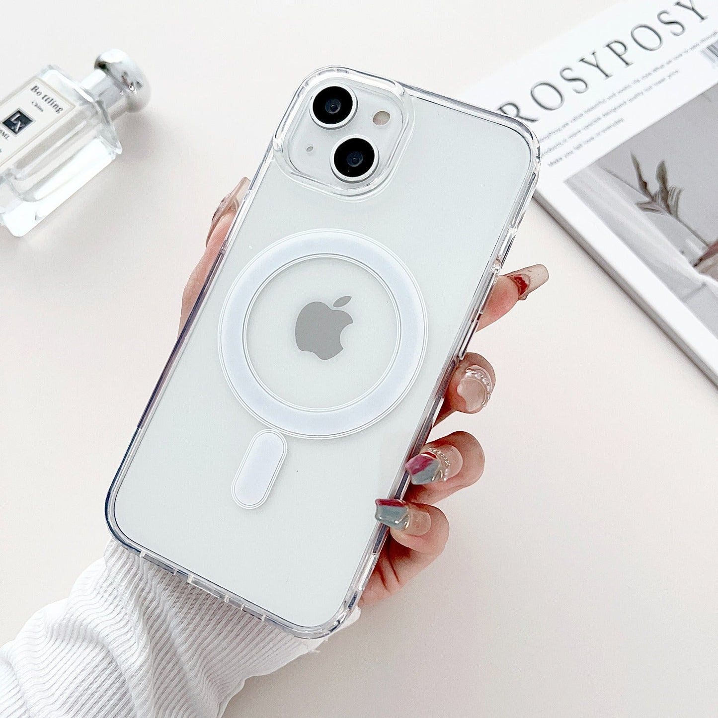 Anti-Yellow MagSafe Clear Case + 360° MagPro Magnetic Phone Holder